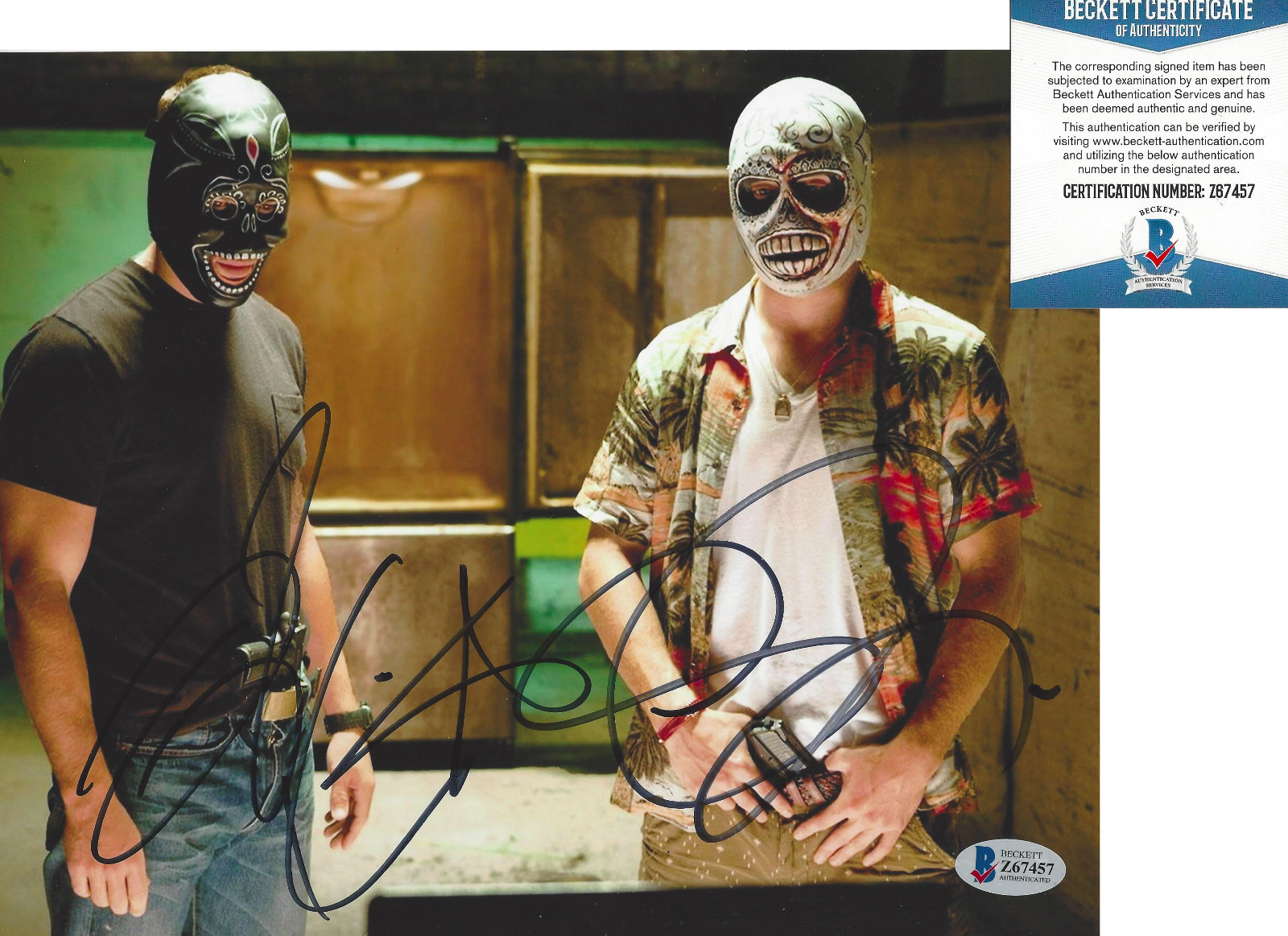 AARON TAYLOR-JOHNSON & TAYLOR KITSCH SIGNED 'SAVAGES' 8x10 Photo Poster painting BECKETT COA BAS