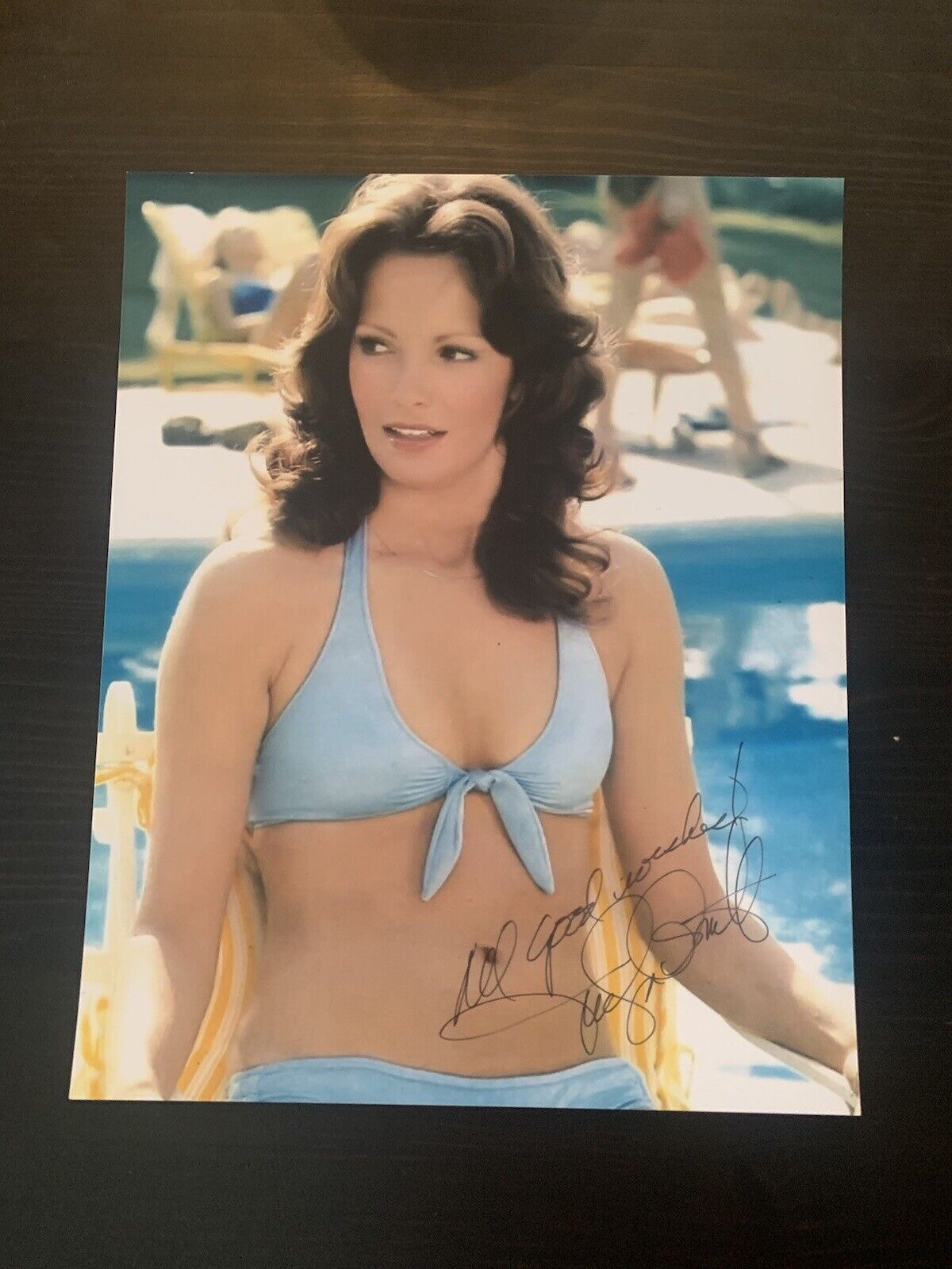 JACLYN SMITH Signed 8x10 Photo Poster painting SEXY CHARLIE'S ANGELS Autographed