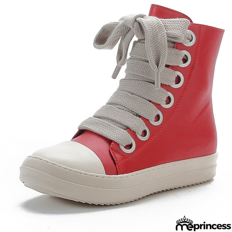 Trendy Durable Street Lace-up Boots for Lady
