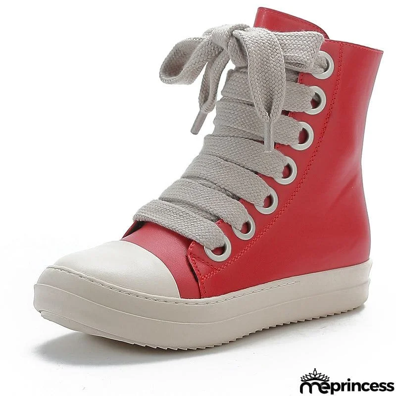 Trendy Durable Street Lace-up Boots for Lady