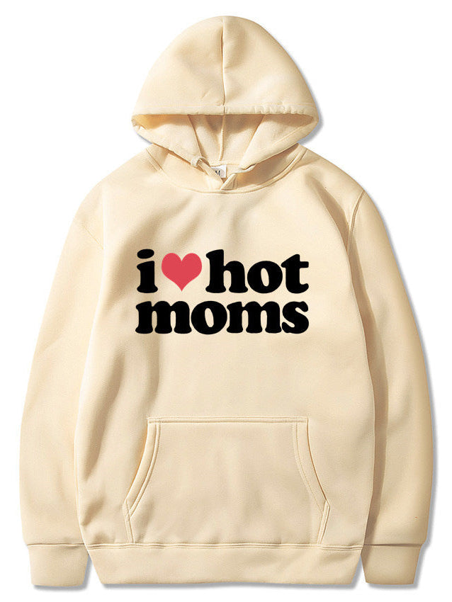 Women's Unisex Cute I Heart Hot Moms Hoodie