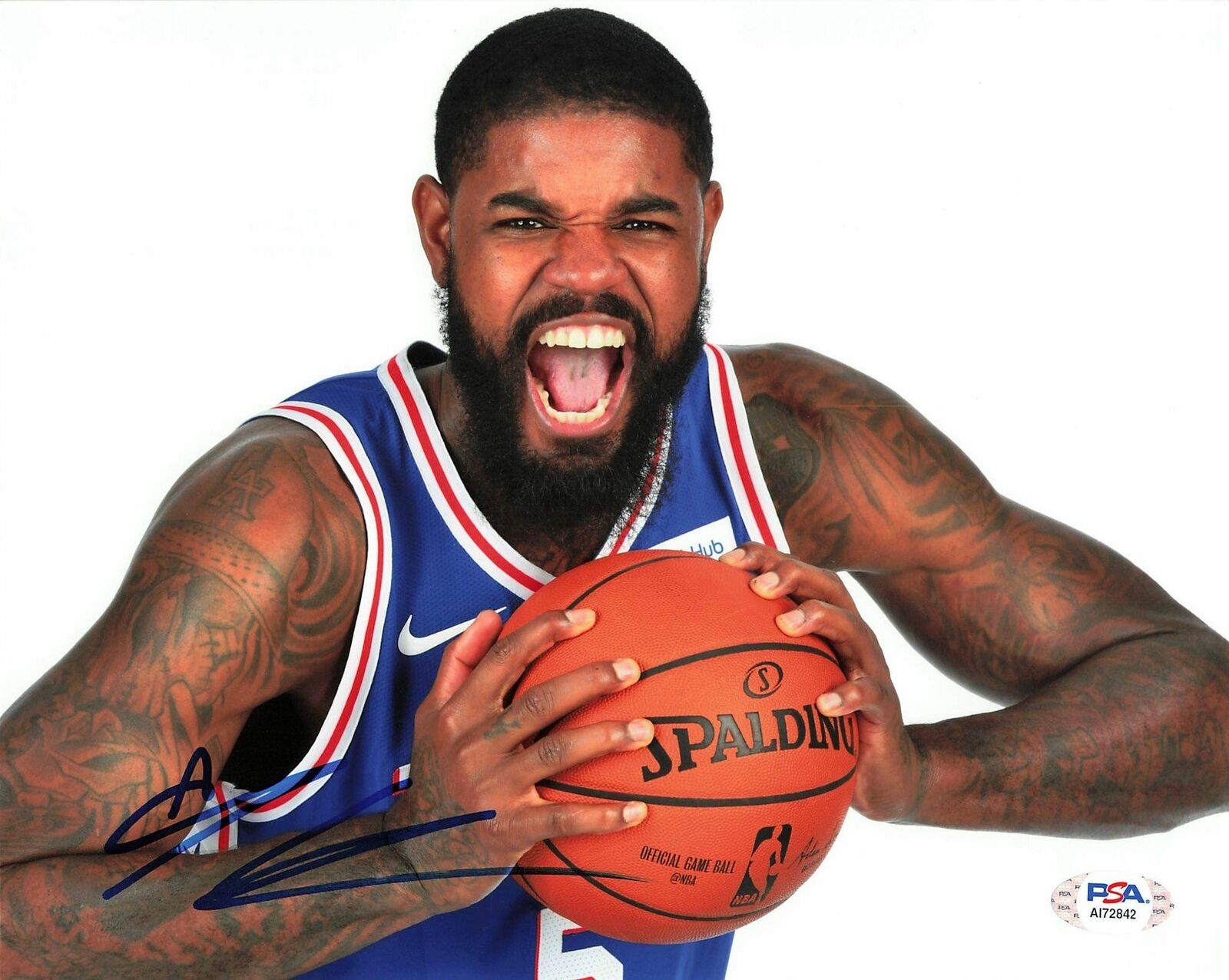 AMIR JOHNSON signed 8x10 Photo Poster painting PSA/DNA Philadelphia 76ers Autographed