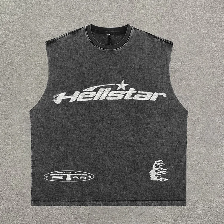 Vintage Hellstar Graphics Acid Washed Tank Top