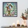 Diamond Painting - Partial Special Shaped Drill - Winter Birdhouse(Canvas|30*30cm)