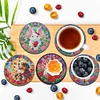 Ein Set (8 Stück) Acryl Tiere Blumen - 5d DIY Handwerk Untersetzer