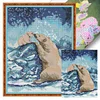 Polar Bear-14CT Stamped Cross Stitch 28*38cm/11.02*14.96in tapestrymarket