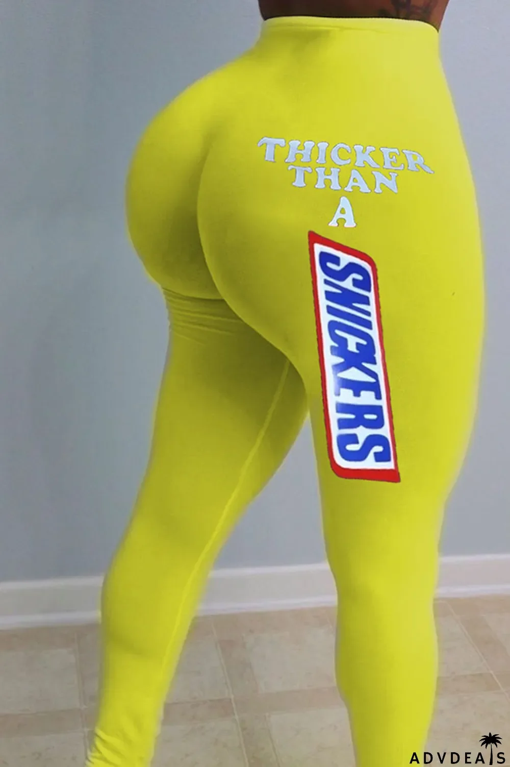 Pink Elastic Fly Mid Print Straight Pants Bottoms