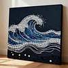 DIY Pearl Painting Waves for Home Wall Decor with Frame(30*30cm)