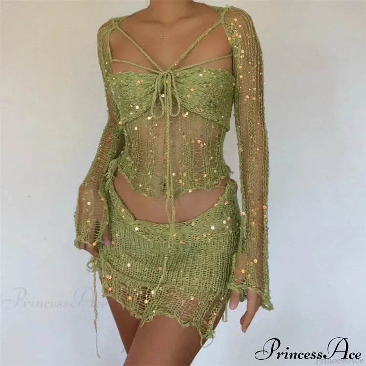 Elegant Knit Two Piece Set