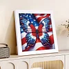 Butterfly Flower 5D DIY Partial Special Shaped Drill Diamond Painting With Frame Kit 17.2x17.2cm