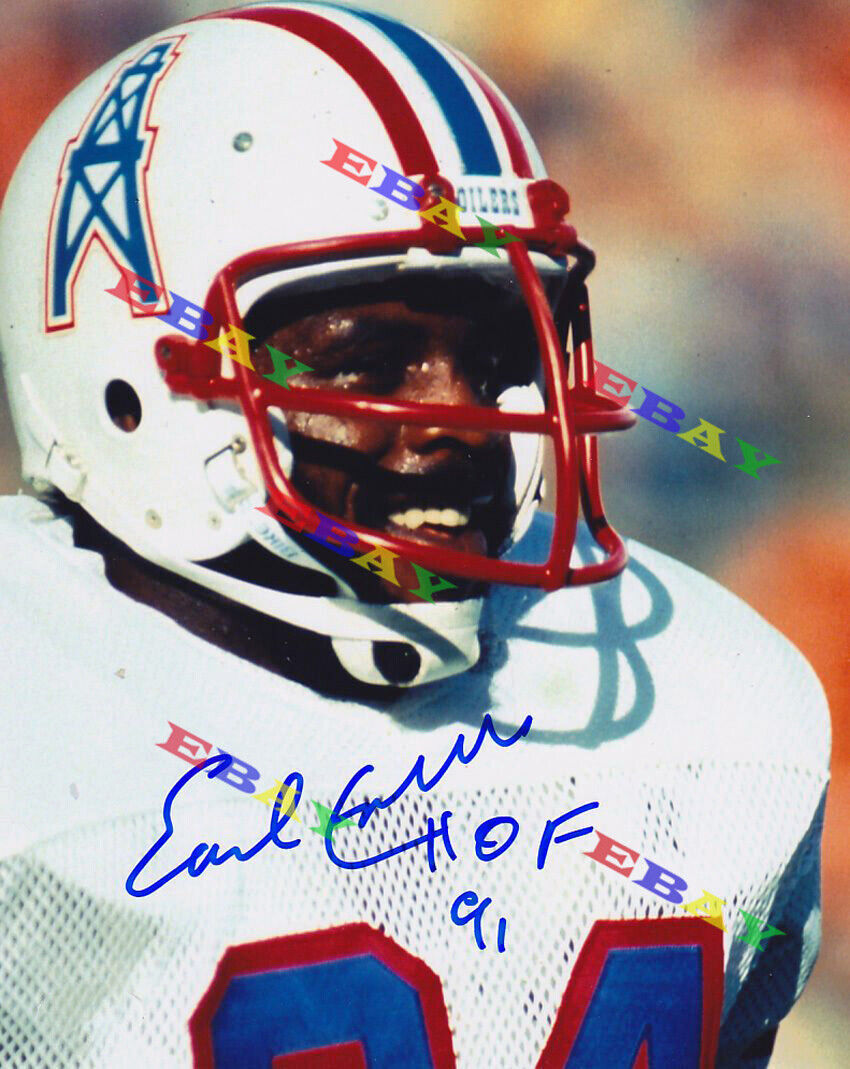 Earl Campbell Oilers Autographed Signed 8x10 Photo Poster painting Reprint