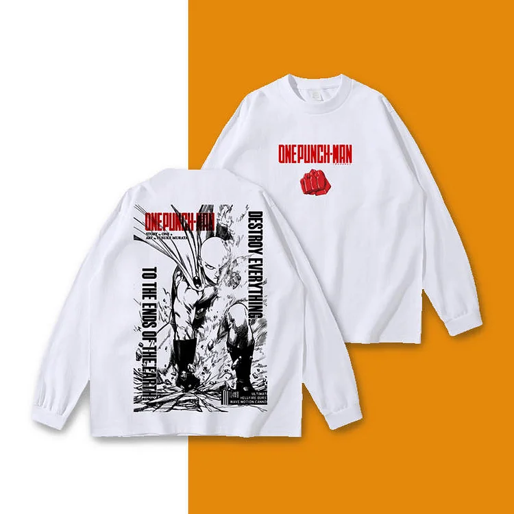 Pure Cotton One Punch Man Long Sleeve T-shirt weebmemes