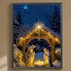 Snow Jesus Full DIY 5D Round Drill Diamond Painting Kit for Adult 30x40cm