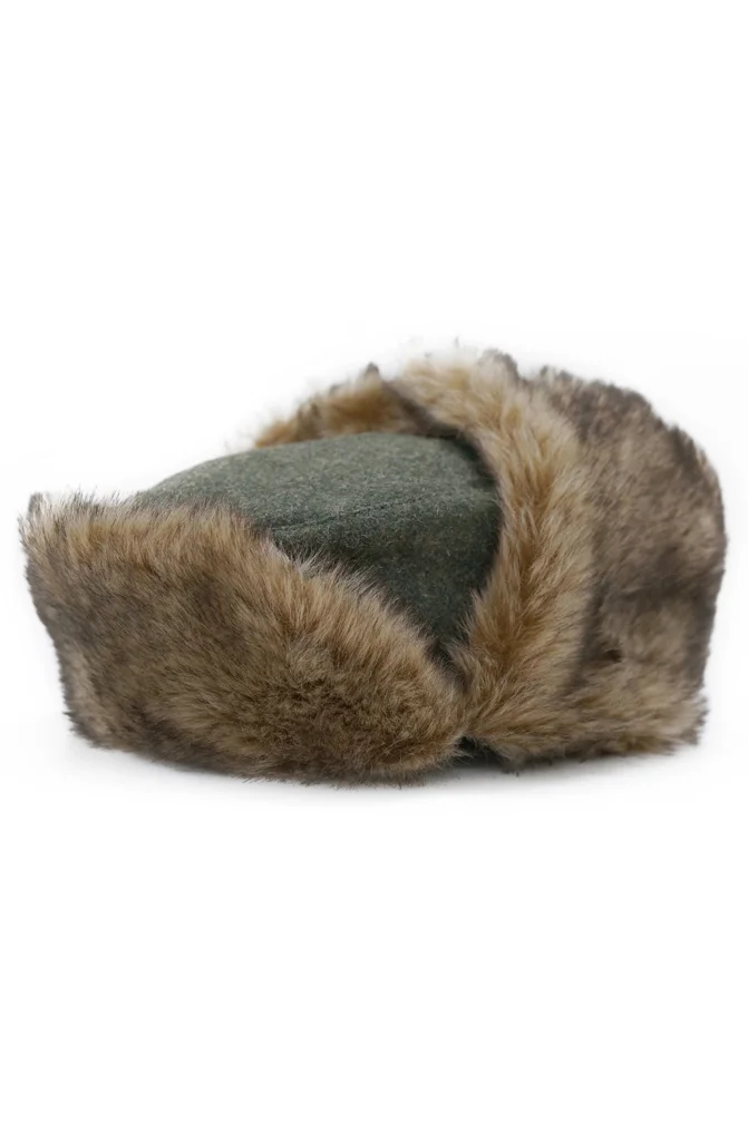   Wehrmacht/Elite German Field Grey Wool Winter Fur Cap German-Uniform