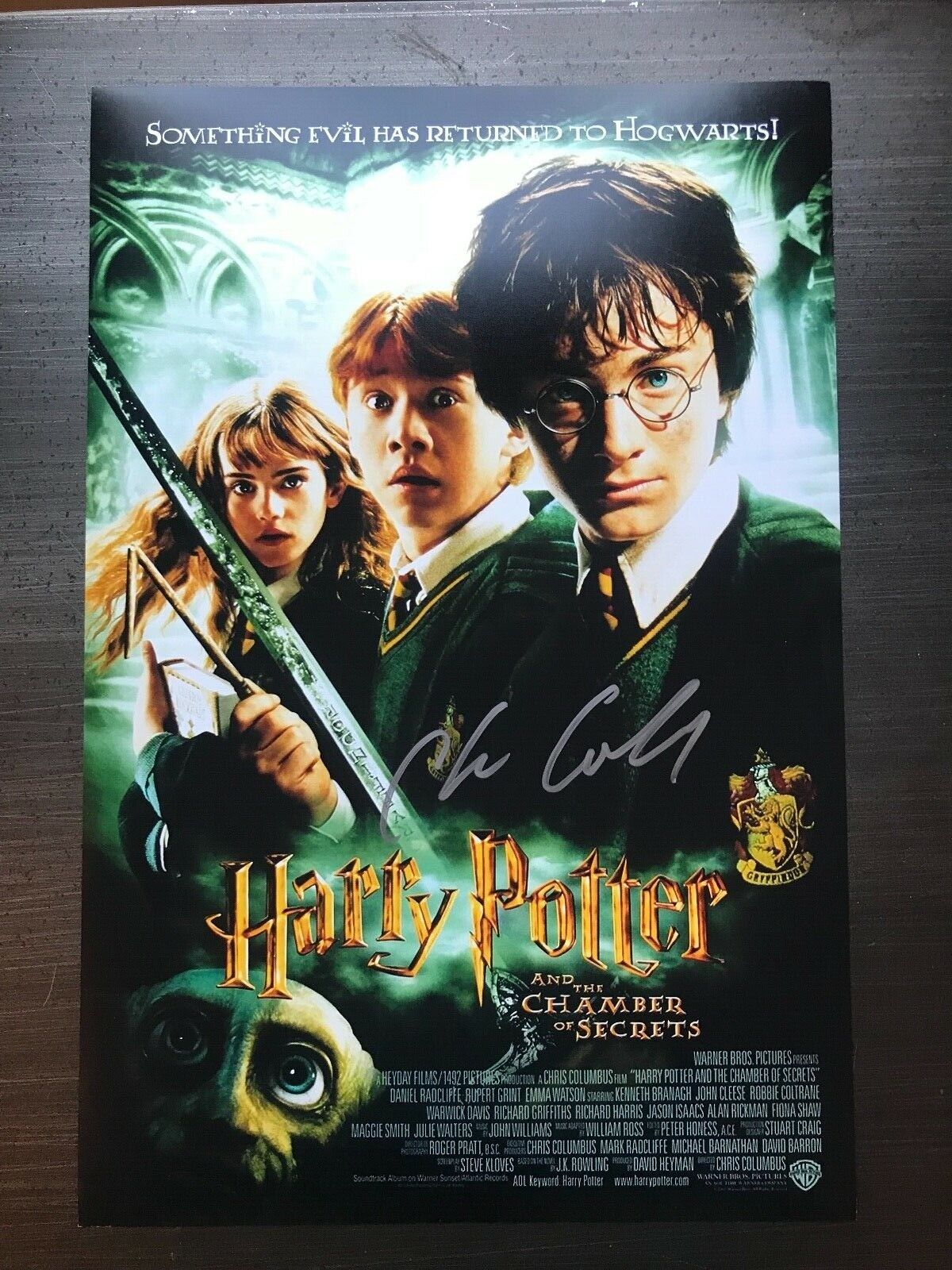 * CHRIS COLUMBUS * signed autographed 12x18 poster * HARRY POTTER * PROOF * 1