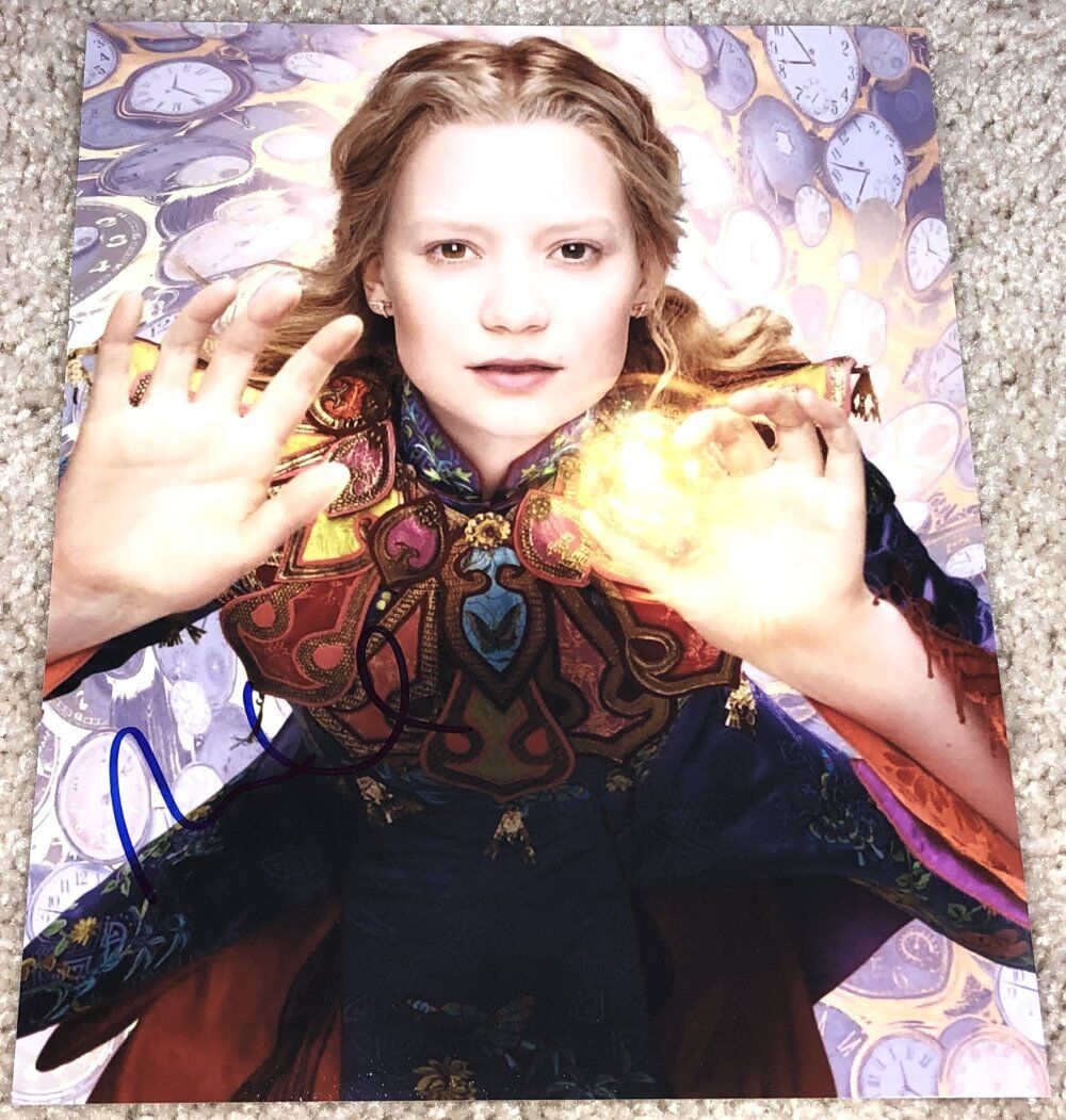 MIA WASIKOWSKA SIGNED AUTOGRAPH ALICE IN WONDERLAND 8x10 Photo Poster painting O w/PROOF