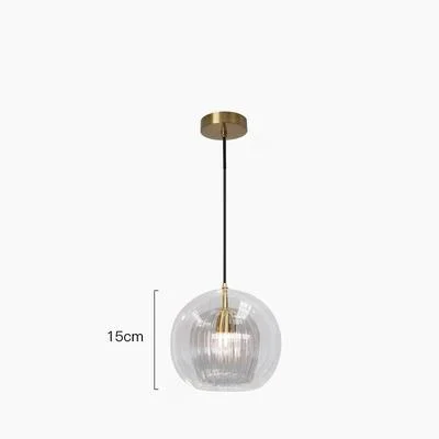All Copper Dining Room Chandelier Small Table Lamp Household Creative Glass Duplex Staircase Nordic Dining Room Lamp
