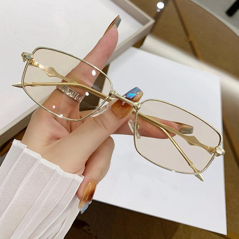 Casual Minimalist Solid Color Pc Square Full Frame Glasses