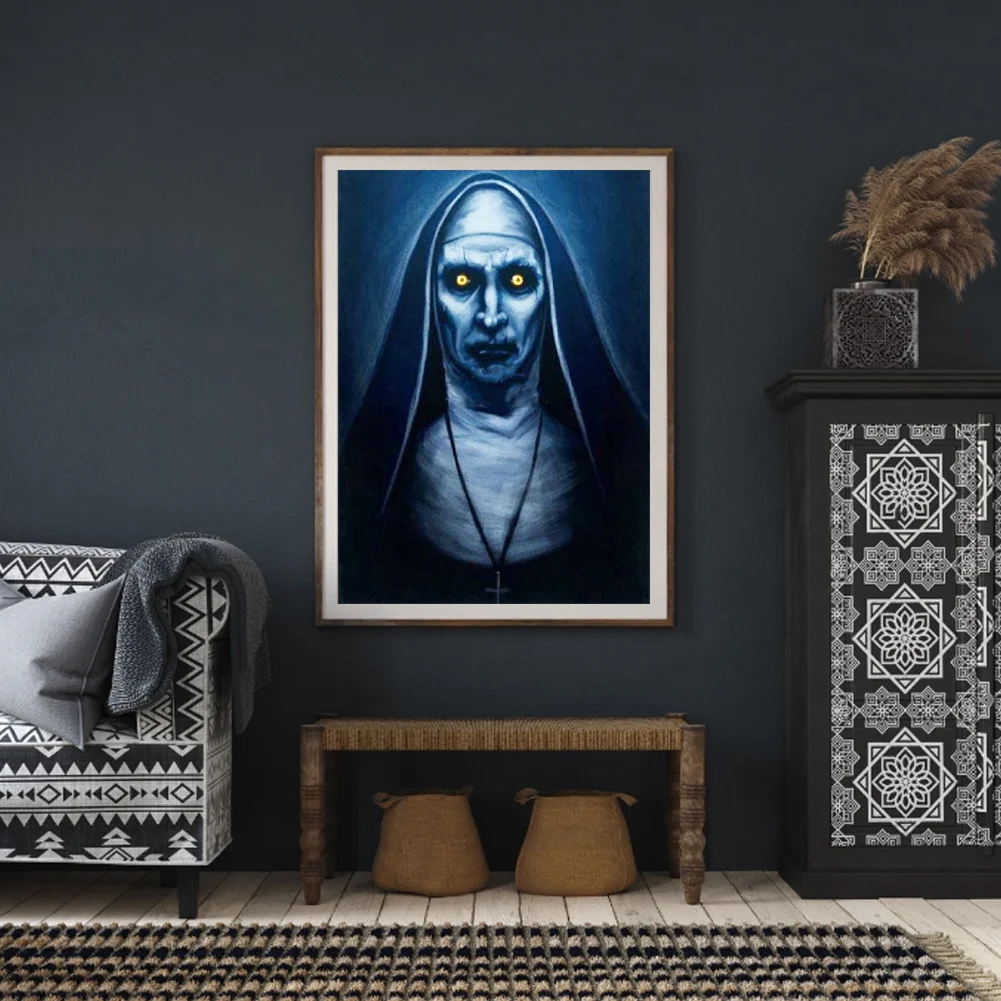 5D Full Round Drill Diamond Painting Horror Person Mosaic Art Craft (A696)