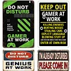 4pcs - Warning Vintage Metal Signs(12*16Inch)  
