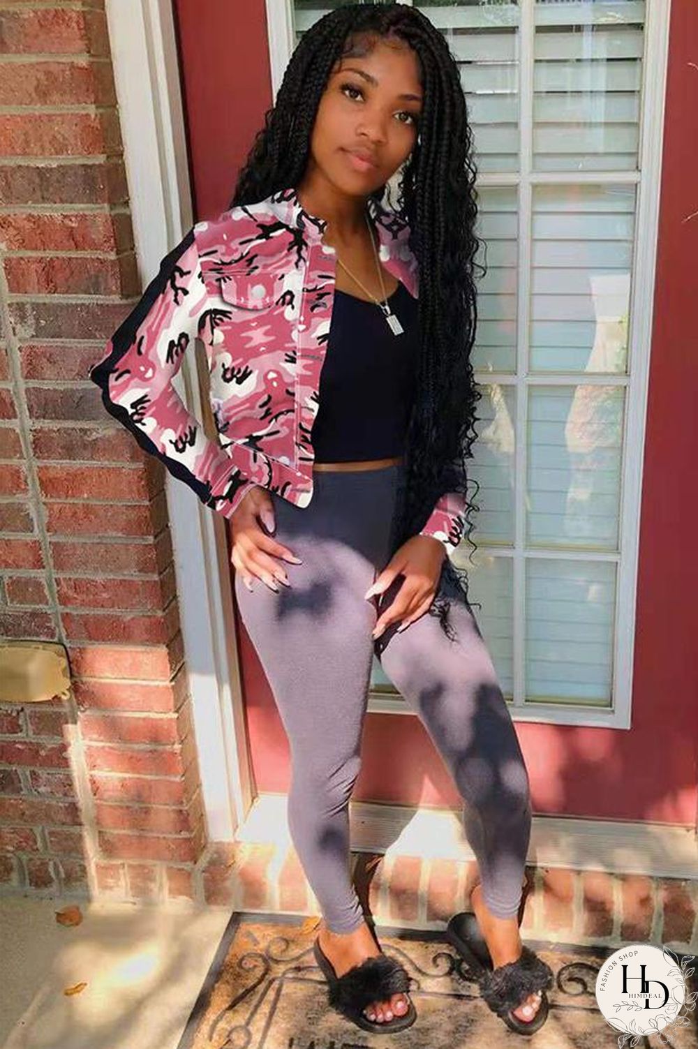 Gold Turndown Collar Camouflage Patchwork The cowboy Others Long Sleeve Denim jacket