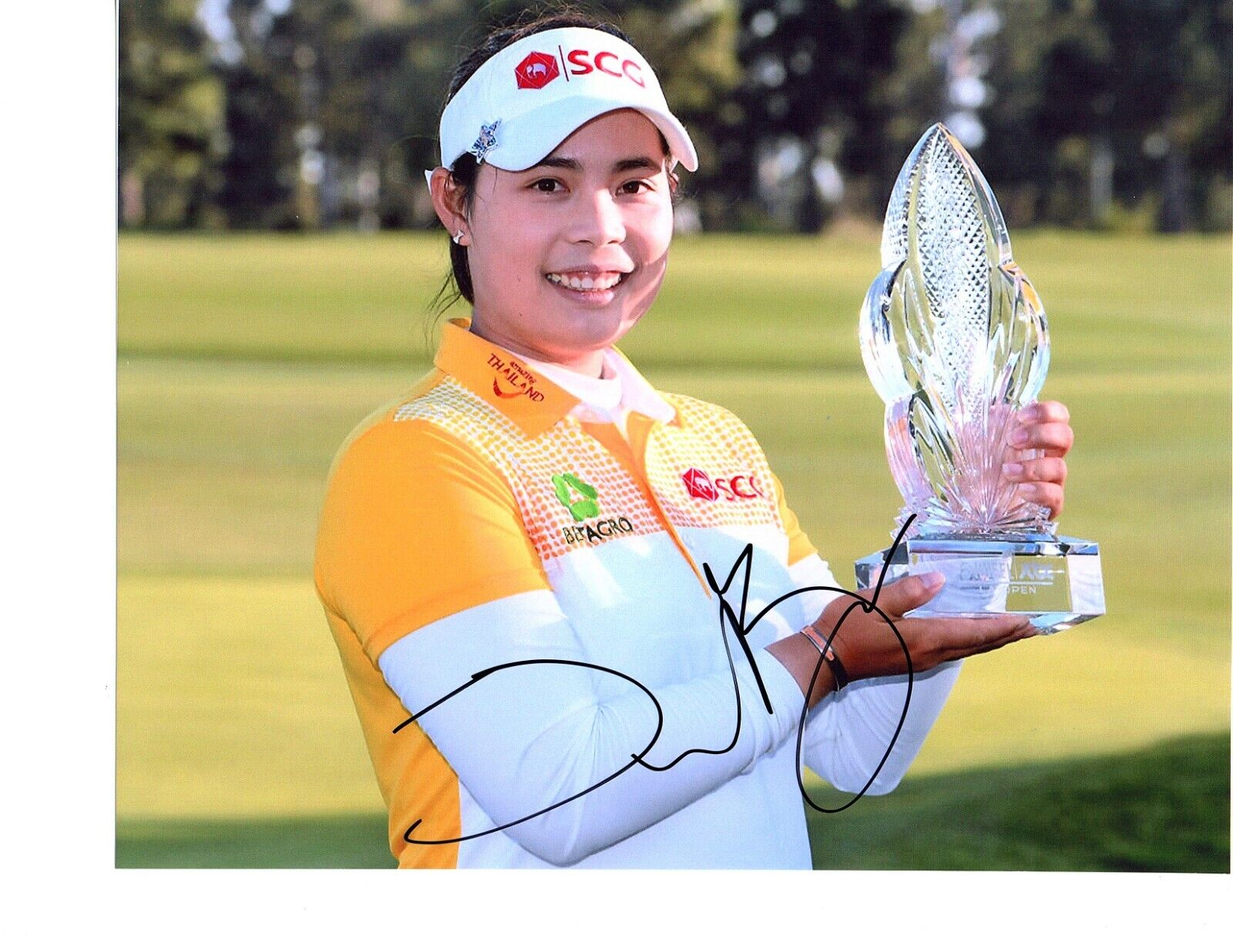 Moriya Jutanugarn LPGA star hand signed autographed 8x10 golf Photo Poster painting Thailand