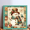 Xmas Snowman-11CT Stamped Cross Stitch 40*40cm tapestrymarket