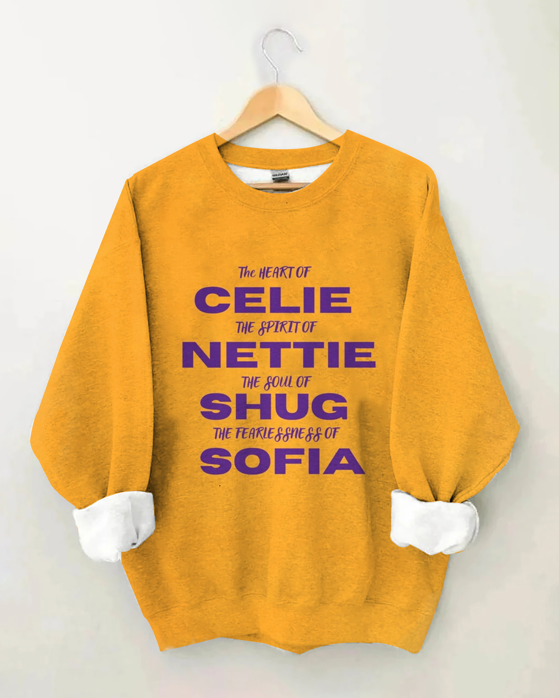 Color Purple Movie Character Name Long Sleeve Sweatshirt
