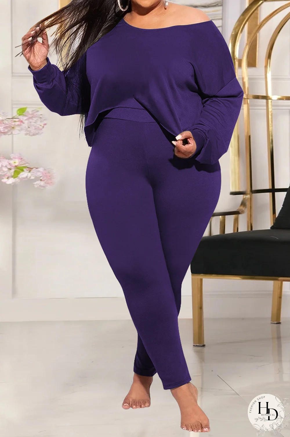 Yellow Casual Solid Split Joint O Neck Plus Size Two Pieces