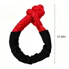 54cm High Strength Tow Strap with 44092 Lbs Breaking Force Ultra High Molecular Weight Recovery Shackle Lightweight Rust-proof for Off-Road Truck SUV ATV UTV Tractor (Red)