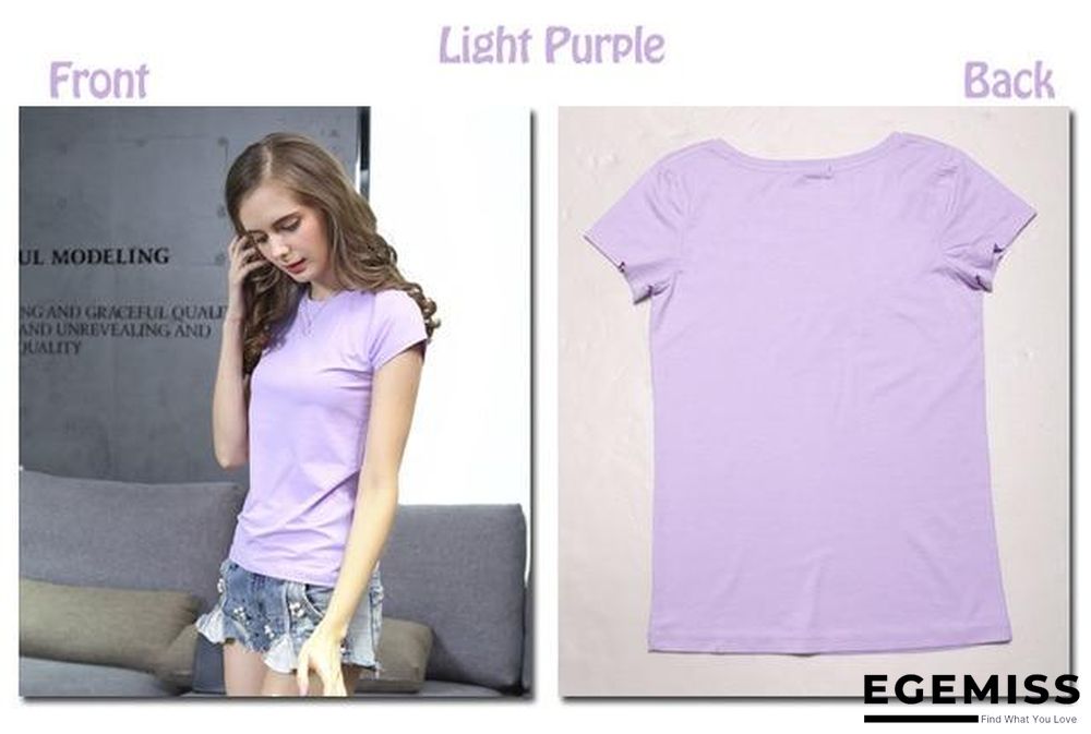 18 Colors S-3XL Plain T-Shirt Women Cotton Elastic Basic Casual Tops Short Sleeve T-shirt | EGEMISS