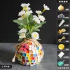 Wooden Vase Solid Mosaic Art Handmade Pasting Material Pack DIY Creative Decoration Kit