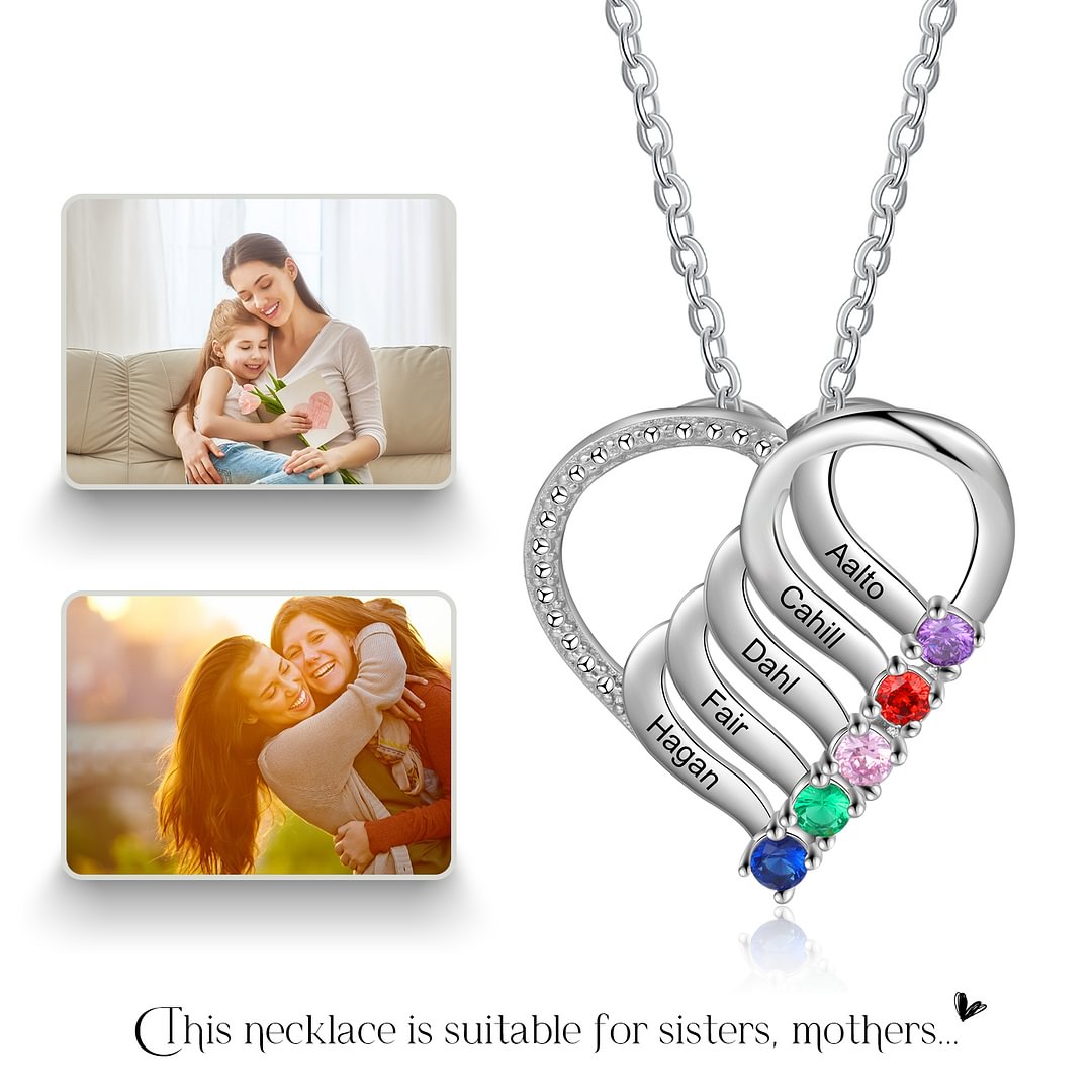 Pendentif Cœur Avec Pierre - Bijou Fantaisie - Occasion