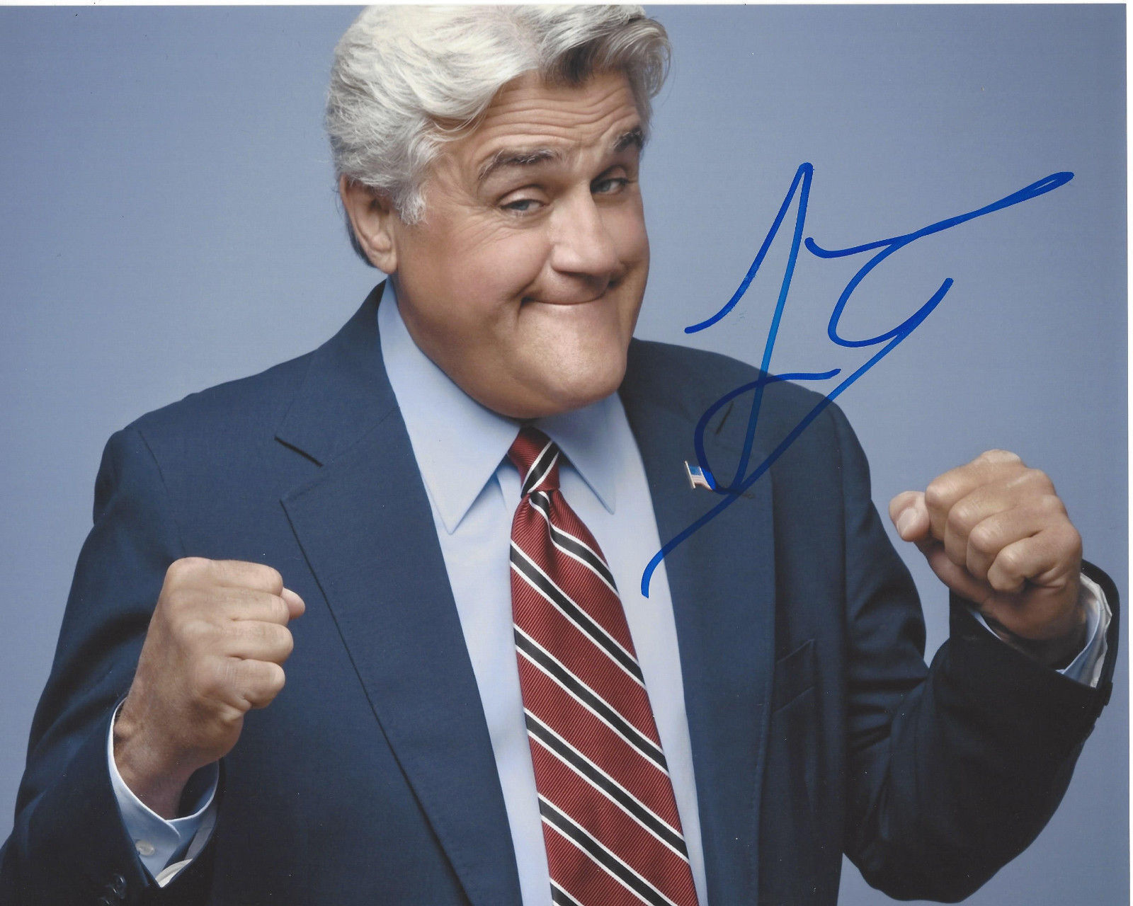 LATE NIGHT COMEDIAN JAY LENO SIGNED 'THE TONIGHT SHOW' 8X10 Photo Poster painting 2 w/COA NBC