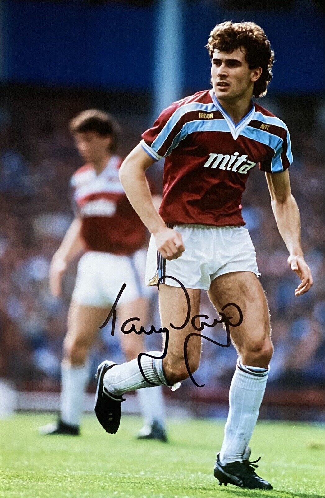 Tony Dorigo Genuine Hand Signed Aston Villa 12x8 Photo Poster painting