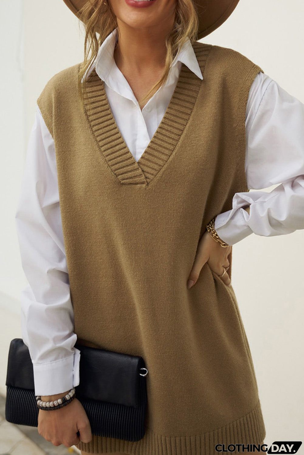 Knit Pullover Vest Sweater