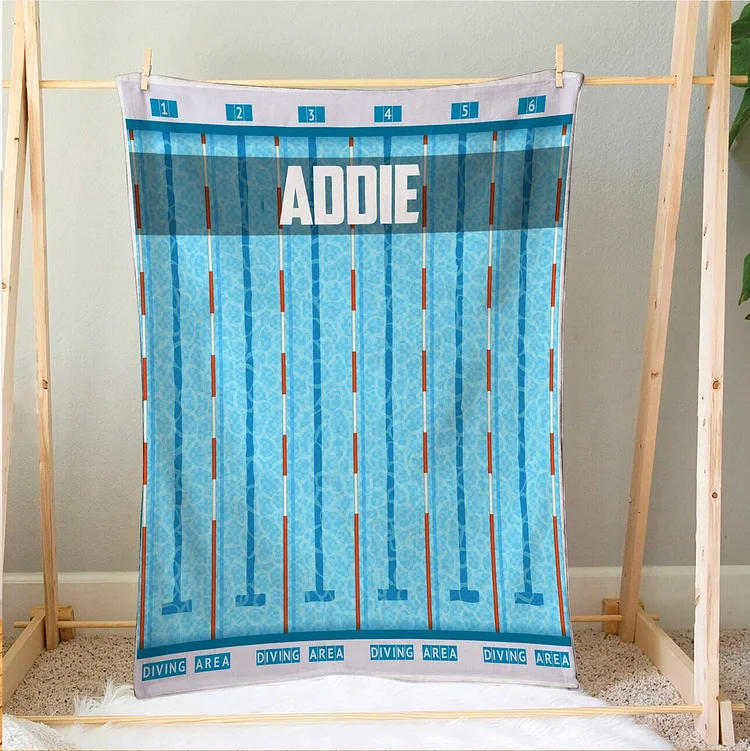 Personalized Swimming Blanket, Swimming Pool Soft Cozy Blankets | BKKid412