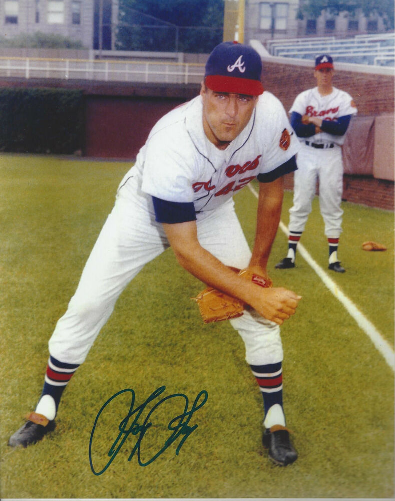 Atlanta  Braves Joey Jay autographed 8x10 Photo Poster painting former Cinn. Reds 21 game winner