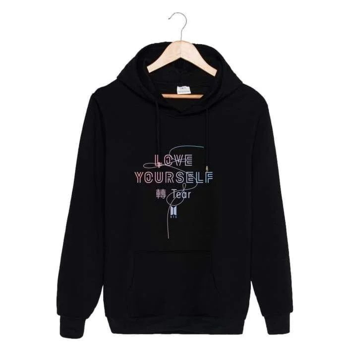 Love yourself store tear hoodie