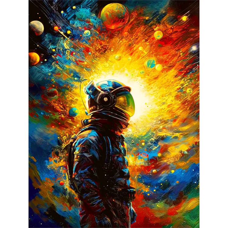 Dimensions And Astronauts - Full Round Drill Diamond Painting -  30*40CM(Canvas)