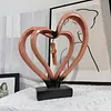 Resin Entwined Heart & Cross Christian Wedding Sculpture Symbolizing Husband Wife & God Two Hearts & Cross Keepsake for Weddings Anniversaries & Religious Gifts
