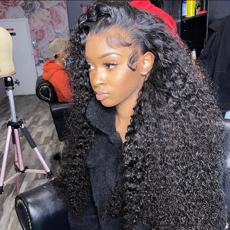 Water Wave Lace Front Wig Full Lace Front Human Hair Wigs For Black Women 30 34 Inch HD Wet And Wavy Loose Deep Wave Frontal Wig US Mall Lifes