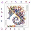 Purple Crystal Twin Seahorses Special Shaped 5D DIY Partial Drill Diamond Painting Kits for Adults Beginners Home Decor Diamonds Dots Gem Art Kits Diamond Art Kit 11.81 X11.81inch