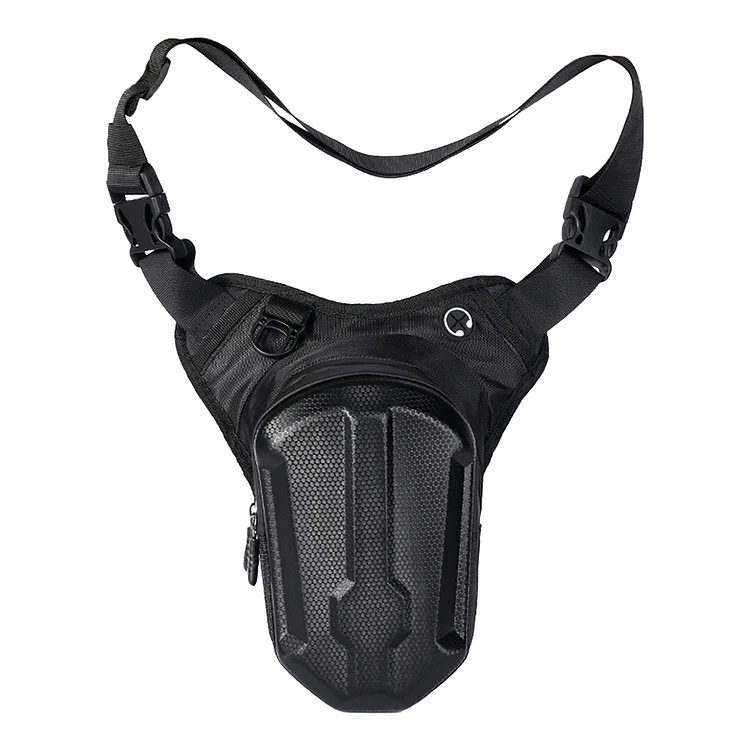 Motorcycle Bag Hard Shell Motorcycle Leg Bag Riding Accessories (Black)