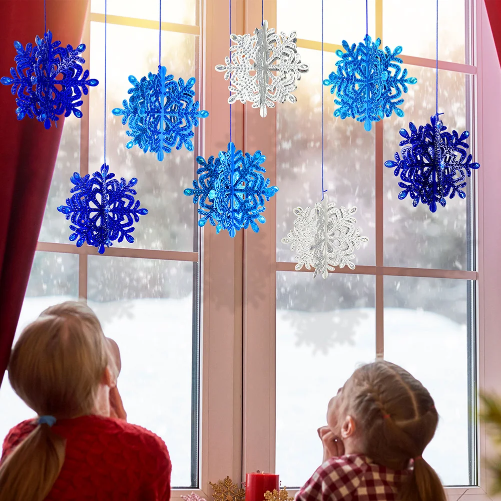 5D DIY PET Special Shaped Snowflake Diamond Art Hanging Decorations for Beginner