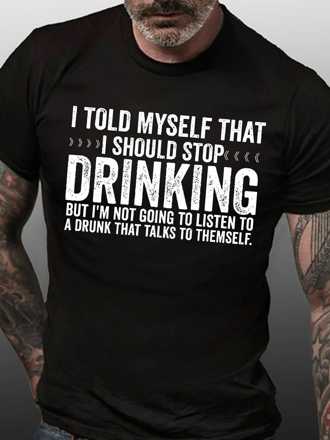 Funny Drinking Cotton Casual Short sleeve T-shirt