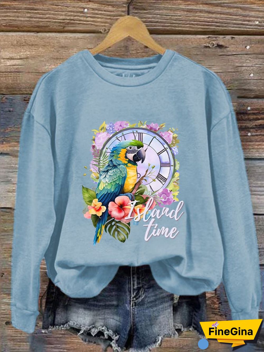 Women's Retro Parrothead Graphic Sweatshirt