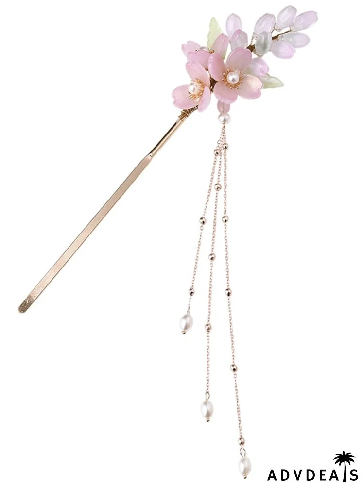 Flower Decor Hair Pin