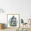 Daisy Cottage-14CT Stamped Cross Stitch 38*42cm/14.96*16.54in tapestrymarket