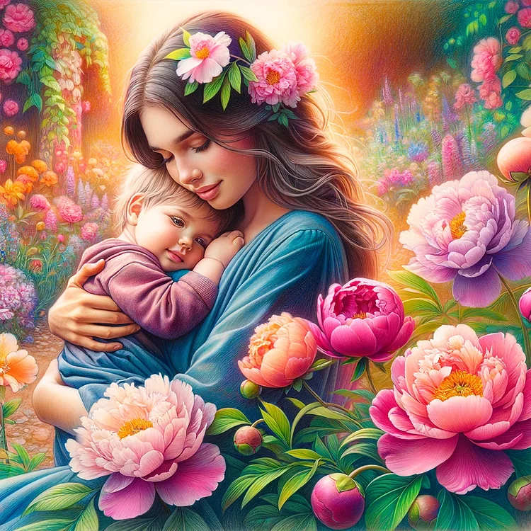 Full Round Diamond Painting - Mother'S Day - Maternal Love 30*30CM